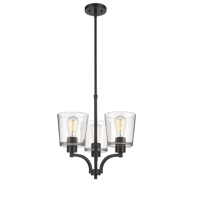 Millennium Lighting Evalon Chandelier with Clear Glass Shades