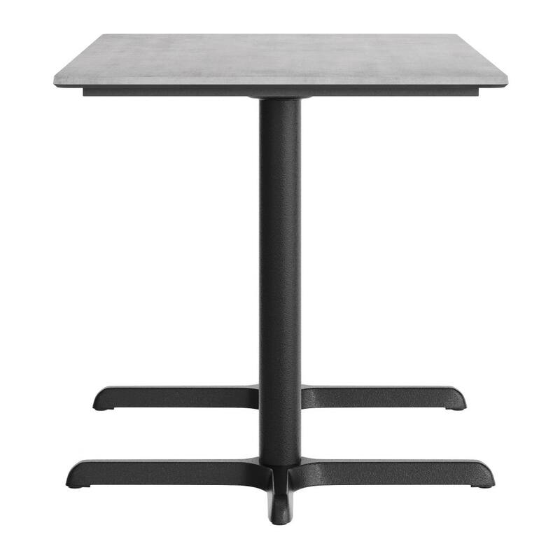 Commercial HPL Tabletop with Table Height Crisscross Base - 48"W x 30"D x 29.5"H