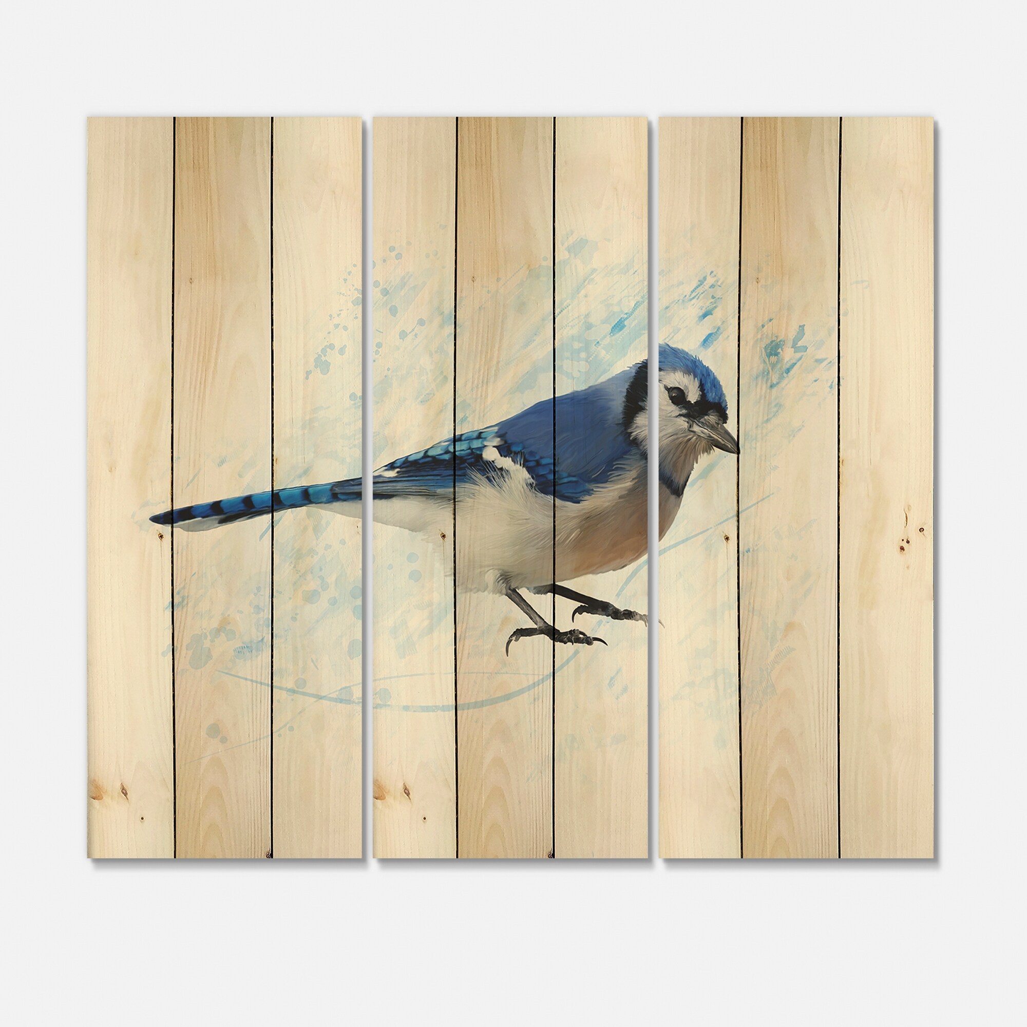Designart 'Vintage Blue Jay Bird' Traditional Print on-image