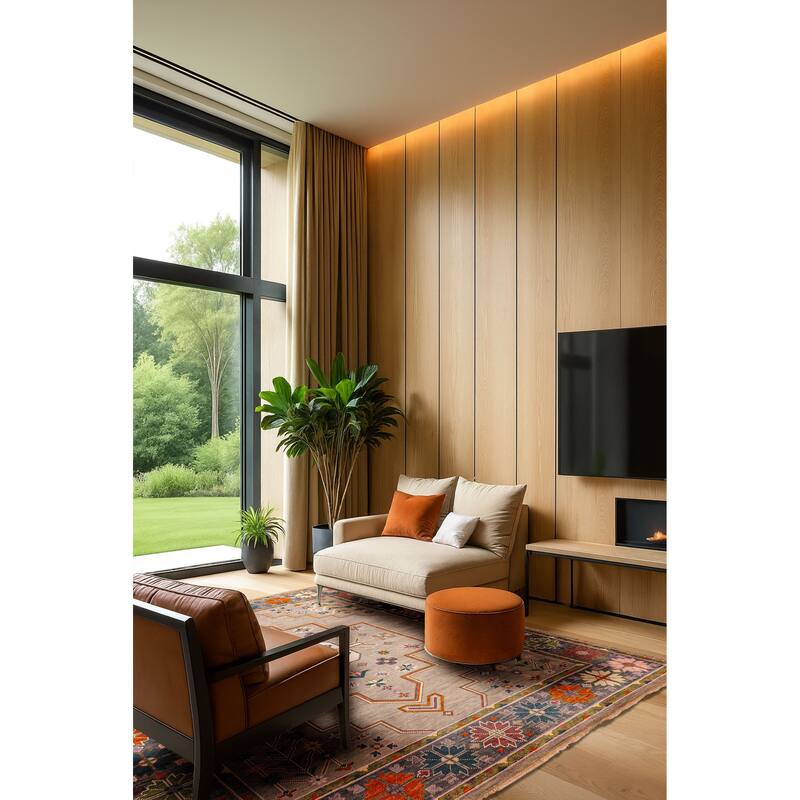 ECARPETGALLERY Hand-knotted Modern Oushak Grey Wool Rug - 8'2 x 9'10