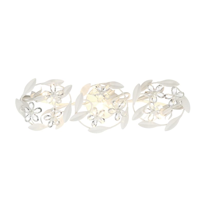 Marselle 3 Light Matte White Sconce - 26"W x 8.5"H x 6.5"D
