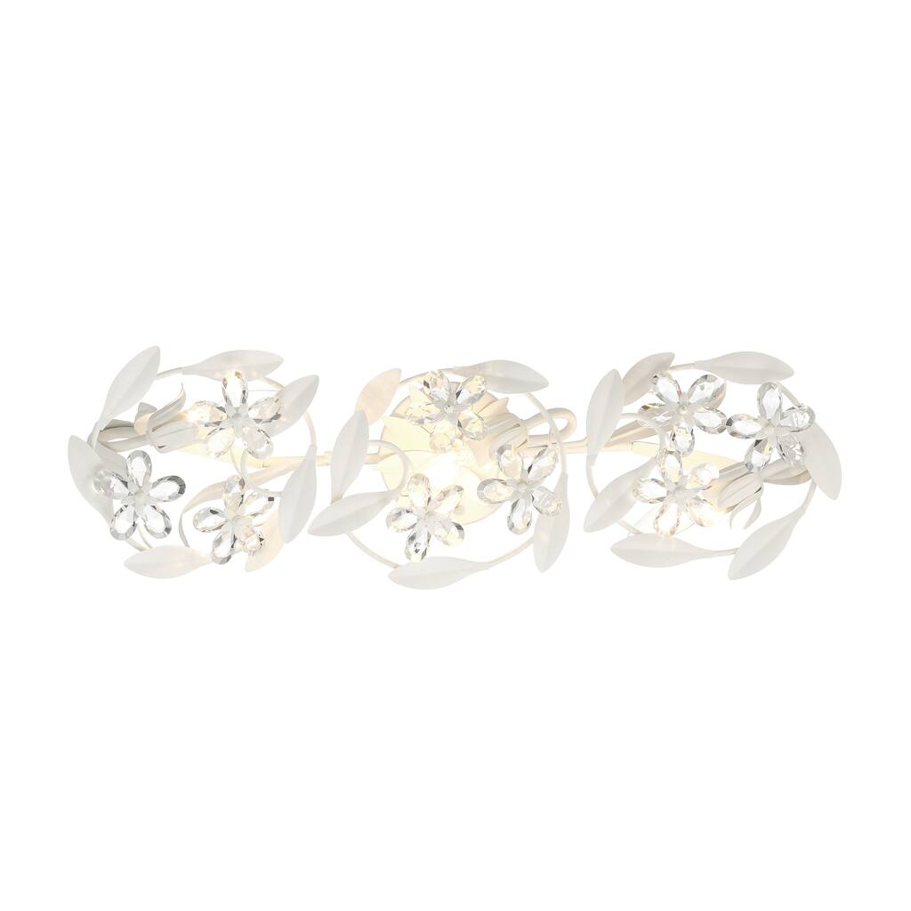 Marselle 3 Light Matte White Sconce - 26"W x 8.5"H x 6.5"D