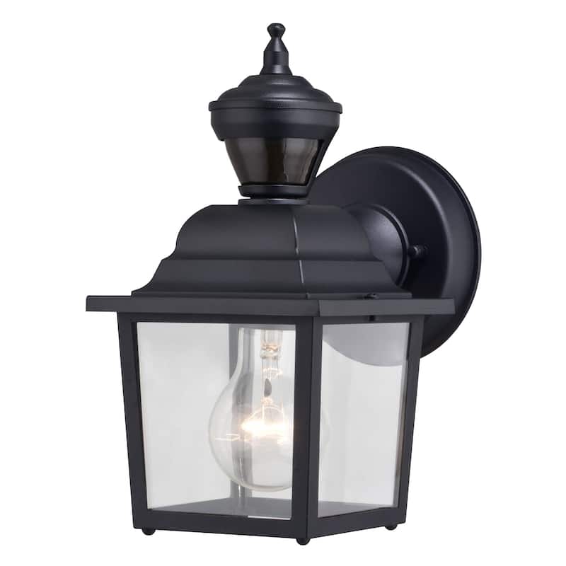 Vaxcel Lighting T0732 Bedford 10" Tall Outdoor Wall Sconce with Clear - Textured Black