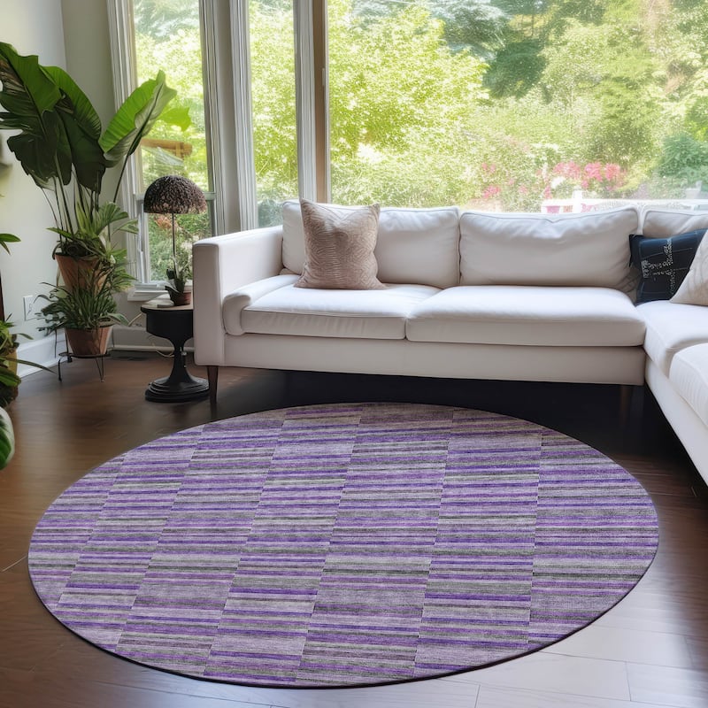 Machine Washable Indoor/ Outdoor Chantille Contemporary Geo Rug