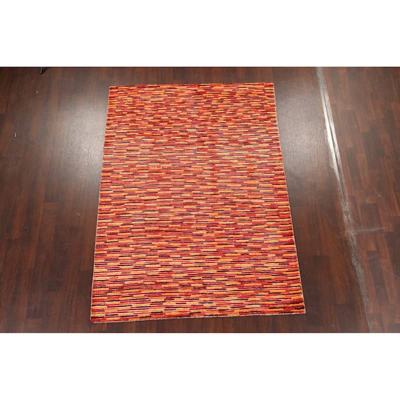 Modern Moroccan Oriental Wool Area Rug Handmade Bedroom Carpet - 5'5" x 7'7"
