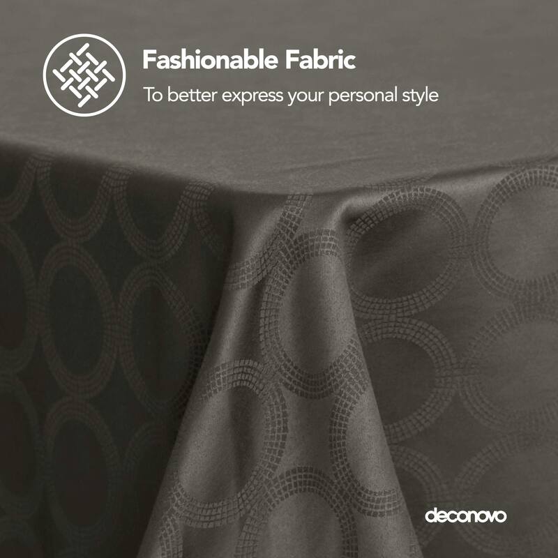 Jacquard Square Tablecloth and Water Resistant Spill-Proof Tablecloths