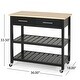 preview thumbnail 3 of 20, Neffs Indoor Kitchen Cart with Wheels by Christopher Knight Home