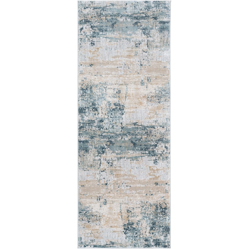 Livabliss Casual Brunswick Abstract Area Rug - 2'7" x 10' - Sage