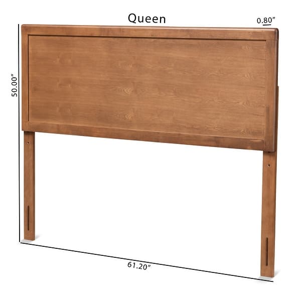 dimension image slide 2 of 4, Alan Transitional Ash Walnut Finished Wood Headboard