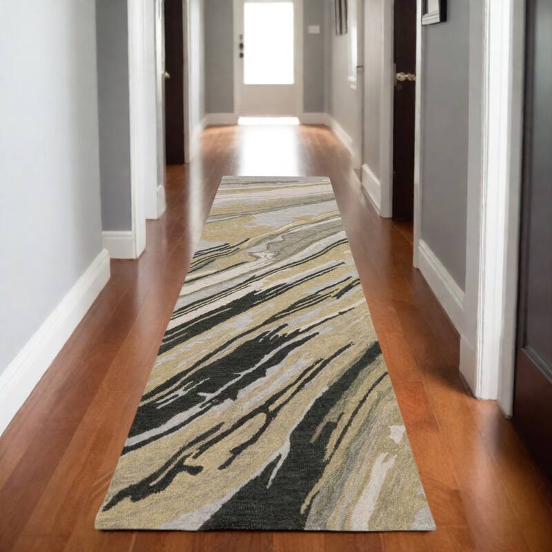 HomeRootsAbstract Modern Rectangle Area Rug - 95.67' X '29.92' X '0.39