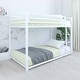 preview thumbnail 7 of 19, Twin Over Twin Modern Low Hight Bunk Bed with Metal Frame