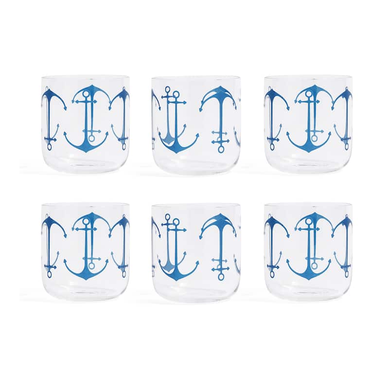 Anchor Design Rock Glasses, Set of 6
