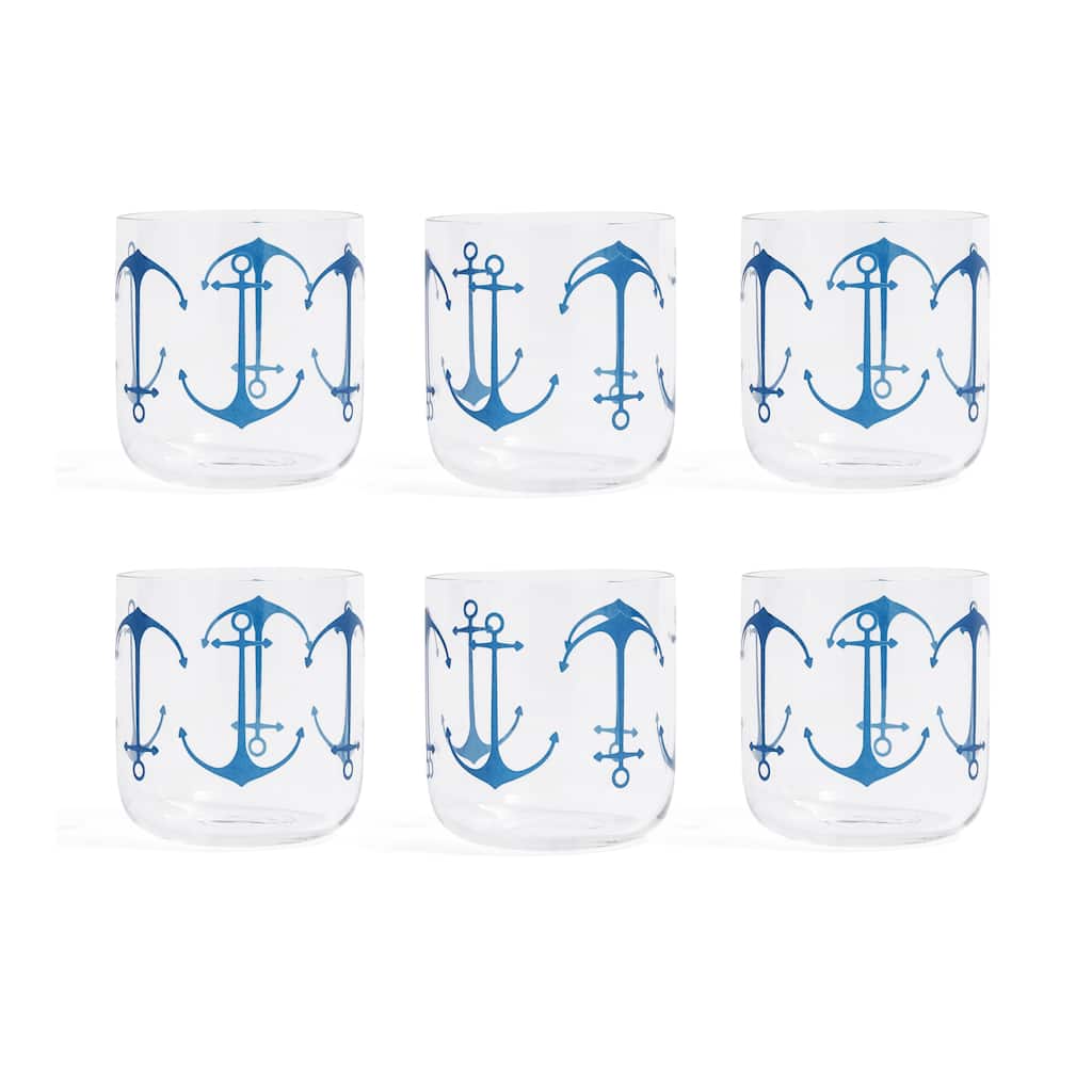 Anchor Design Rock Glasses, Set of 6