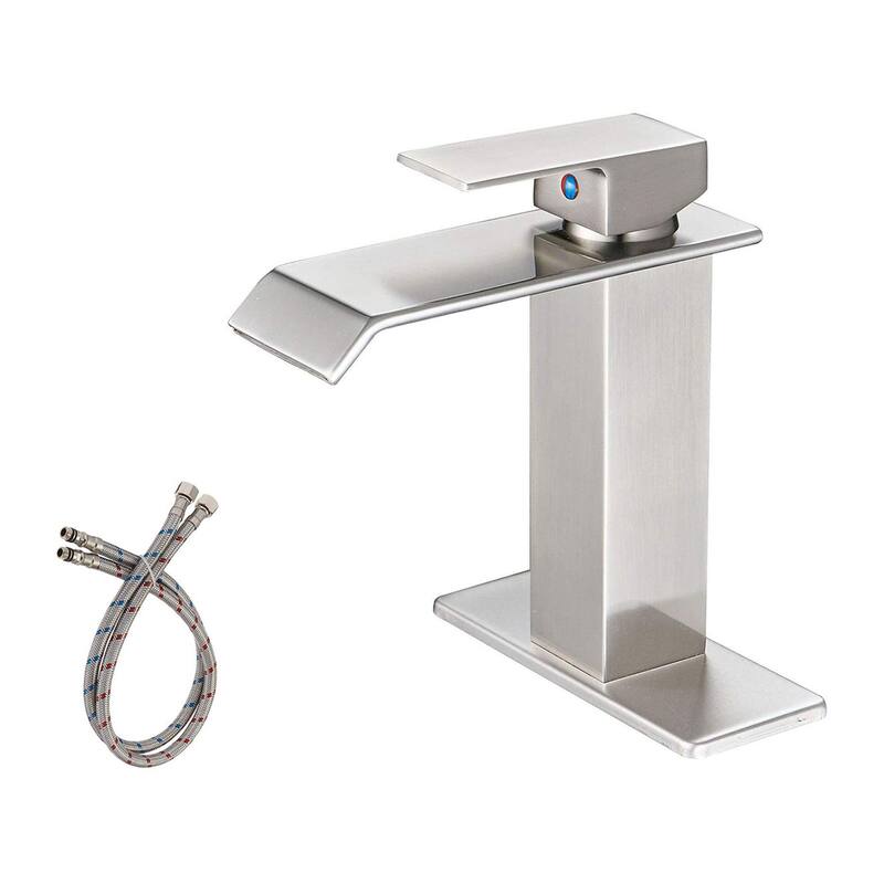 Chrome Waterfall Widespread Bathroom Sink Faucet