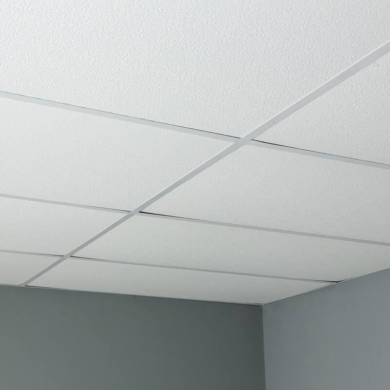 Genesis Stucco Pro White 2 x 4 ft. Lay-in Ceiling Tiles