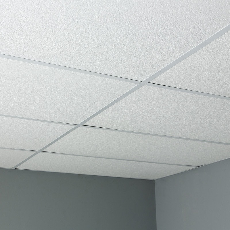 Genesis Stucco Pro White 2 x 4 ft. Lay-in Ceiling Tiles