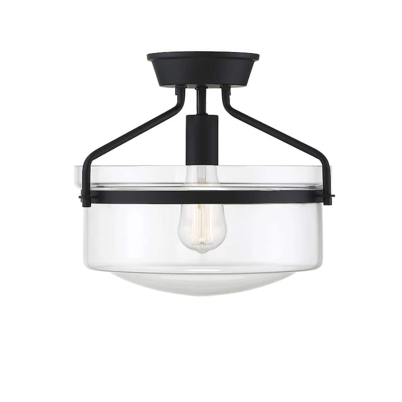 Meridian M60011 Single Light 13" Wide Semi-Flush Bowl Ceiling Fixture
