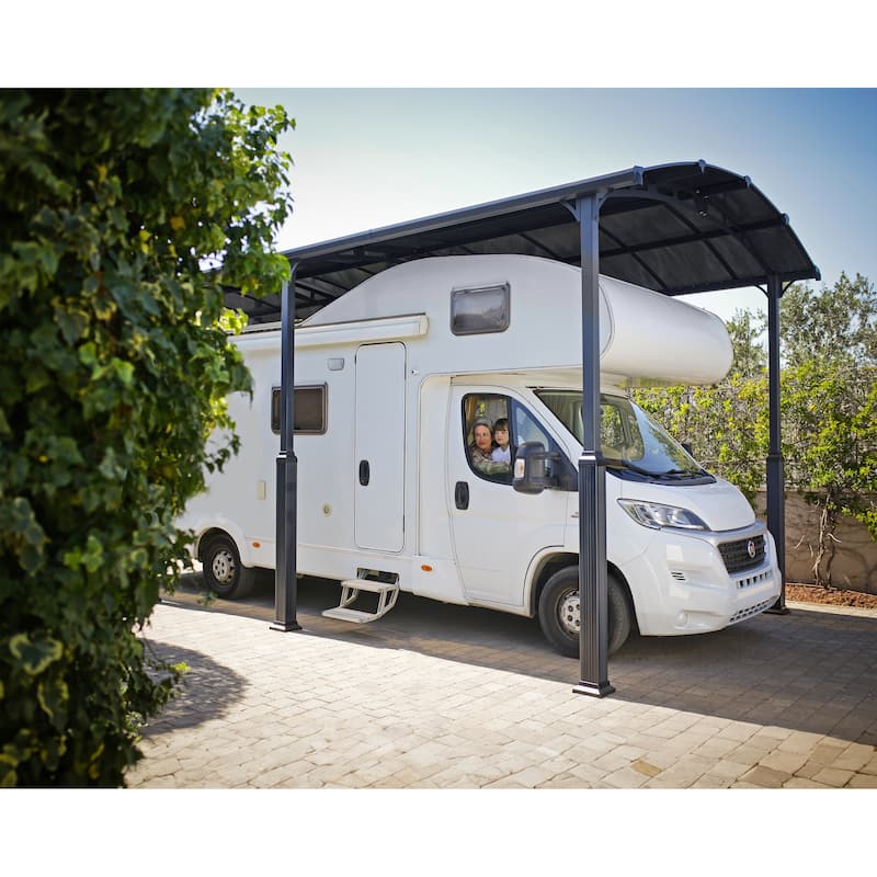 Alpine 12 ft. Gray RV Carport and Boat Shelter