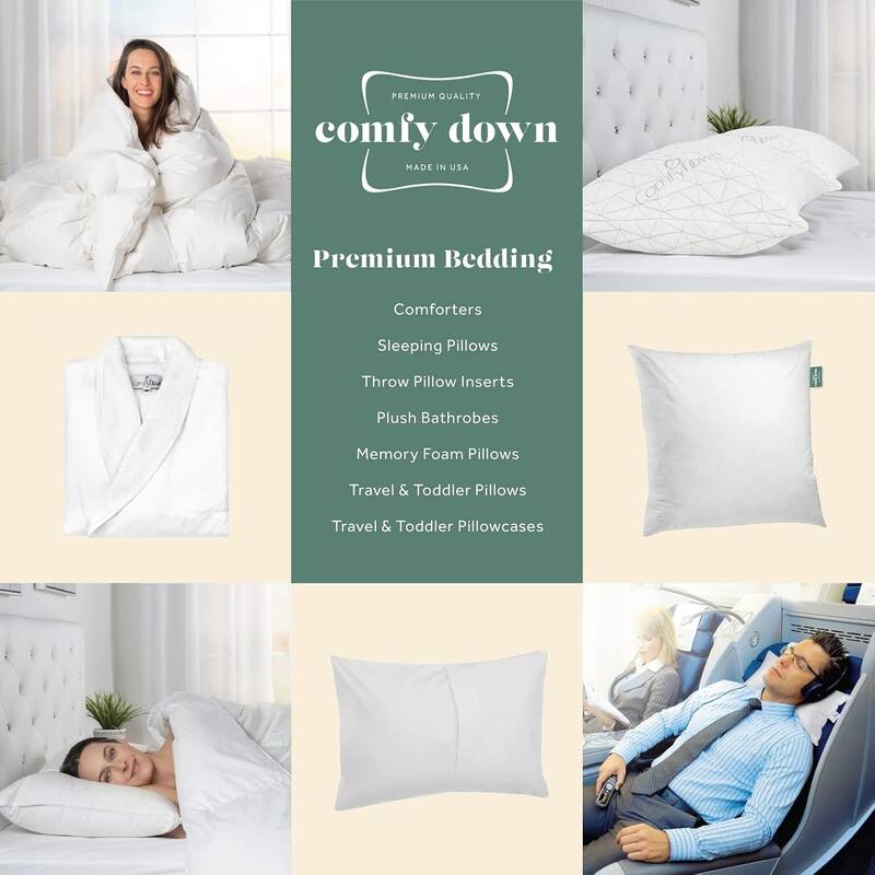 ComfyDown Decorative Down and Feathers Fill Rectangle Pillow Insert