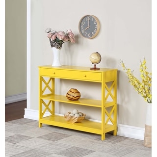 Yellow Console Oxford 1 Drawer Console Table with Shelves, Yellow - Bed Bath & Beyond ...