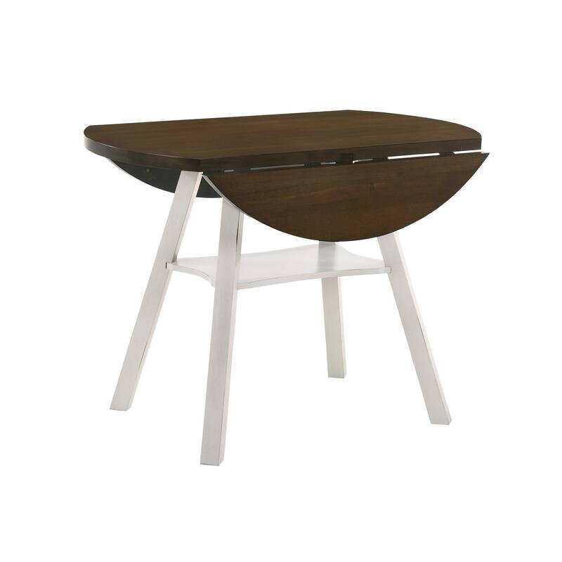 Jonah Farmhouse 47-inch Wood Drop Leaf Round Counter Height Table by Furniture of America