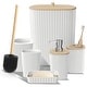 preview thumbnail 1 of 4, Clara Clark Bathroom Accessory Set White - Complete Set