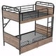 preview thumbnail 9 of 13, Twin XL Metal Bunk Bed with LED Light, Charge Station, and Storage Drawers