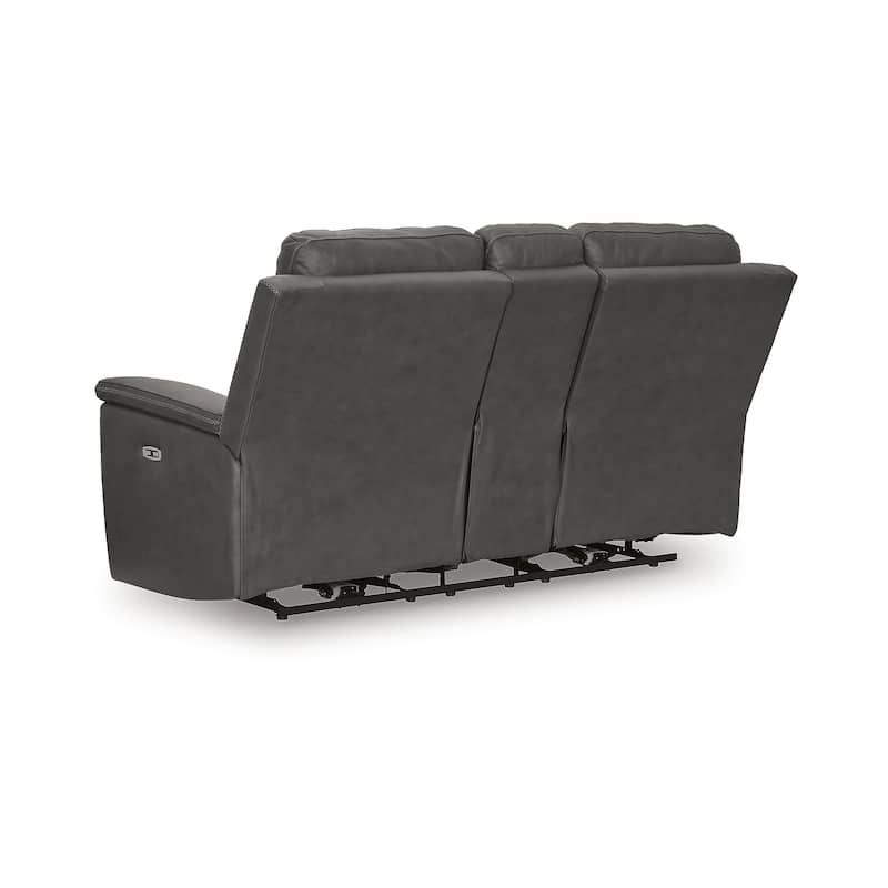 Signature Design by Ashley Burnley Power Reclining Loveseat with Console - 75" W x 41" D x 43" H