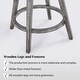 preview thumbnail 18 of 24, HOMYKA Tufted Swivel Bar Stool with Wood Grain Chair Legs Set of 2