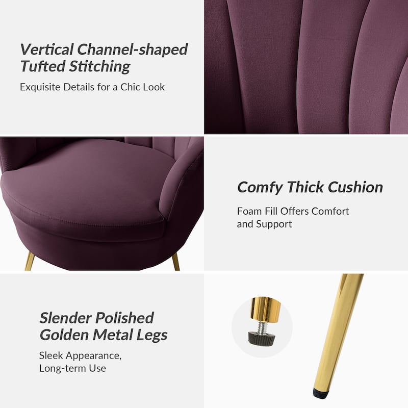Xabier Cute Modern Upholstered Barrel Chair Accent Chair with Tufted Back by HULALA HOME