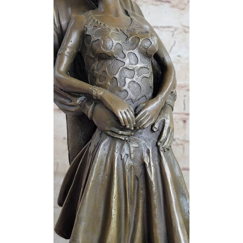 Pair Of Professional Dancer Duo Ballroom Dancers Competition Bronze Sculpture