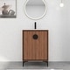 preview thumbnail 21 of 36, BNK 24/30 inch Freestanding Single Sink Bathroom Vanity with Soft Close Door and 1 Adjustable Shelf 24''W - Brown