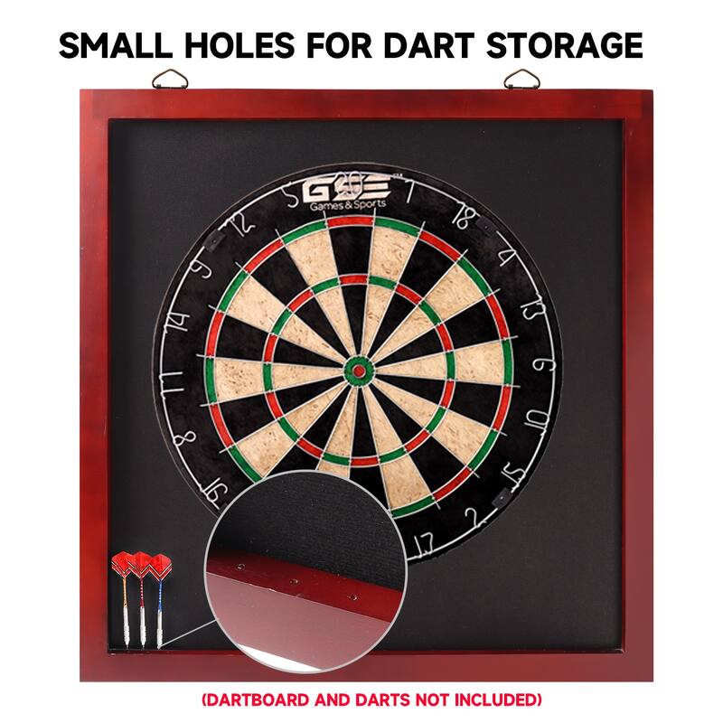 GSE™ Dart Backboard with Wood Frame and Felt. Wall Protector for Dart Board Surround