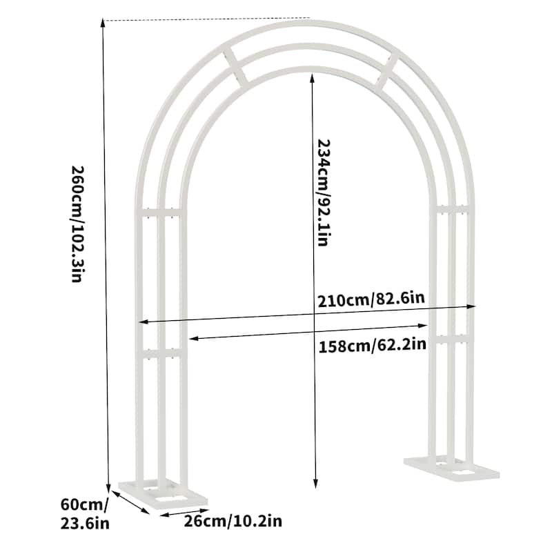 Metal Wedding Arch Backdrop Stand for Wedding, Bridal, Garden, Yard
