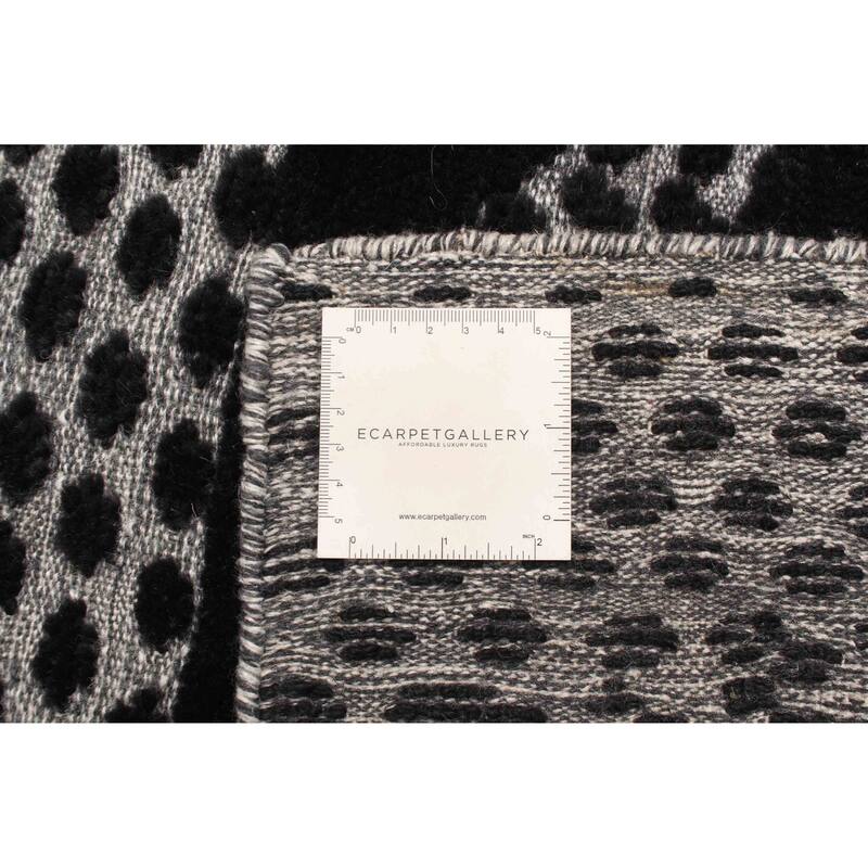 ECARPETGALLERY Hand-knotted Tangier Black Wool Rug - 2'11 x 5'2