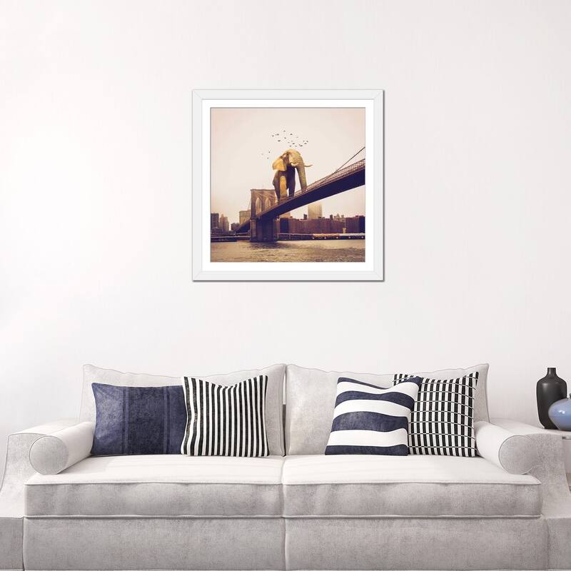 iCanvas "Elephant Bridge Amble" by Soaring Anchor Designs PFA