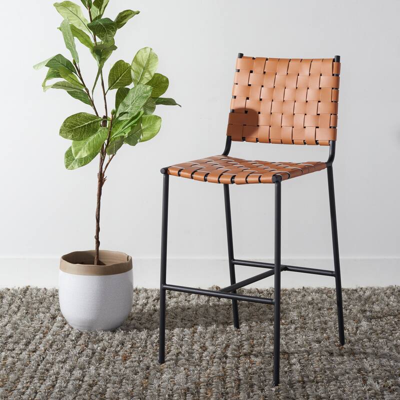 SAFAVIEH Tapati Woven Counter Stool - 20" W x 22" D x 40" H - 18Wx22Dx40H