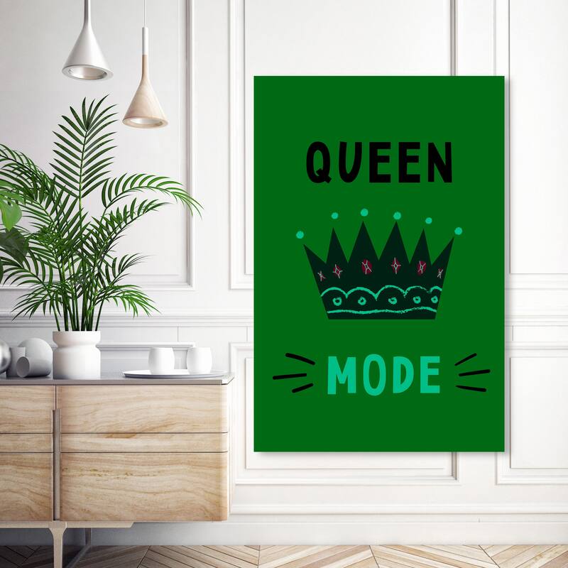 Wynwood Studio Canvas Fashion and Glam Queen Mode Pink and Modern & Contemporary Wall Art Canvas Print - 54 x 36