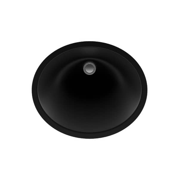 slide 2 of 6, Lexicon Platinum V210 Quartz Composite Oval Vanity Sink - Galaxy Black Black