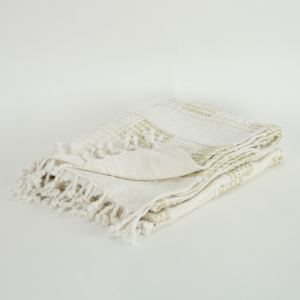 Rizzy Home Modern Stripe Hand Loomed Throw