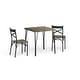 Thumbnail 23, Furniture of America Zath Industrial Metal Compact 3-piece Dining Set. Changes active main hero.