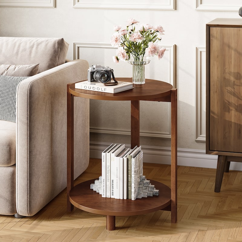 Solid Wood Side Table for Living Room