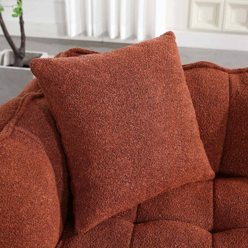 Soft Bean Bag Chair for Adults, Cozy Lazy Bean Bag Sofa, 2 Seat with Armrests for Home