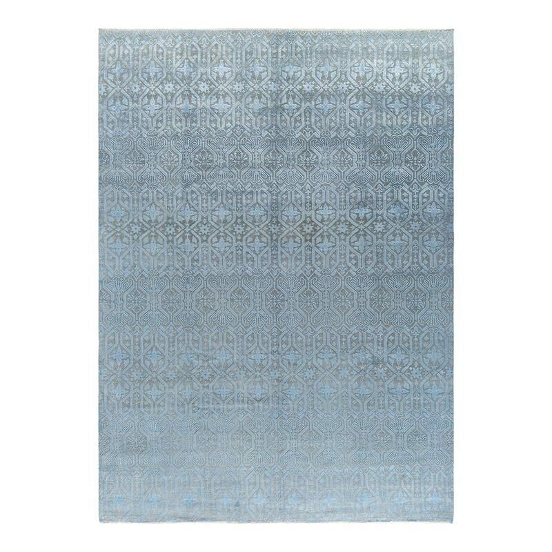 Ikat One-of-a-Kind Hand-Knotted Area Rug - Brown, 9' 1" x 12' 2" - 9' 1" x 12' 2"