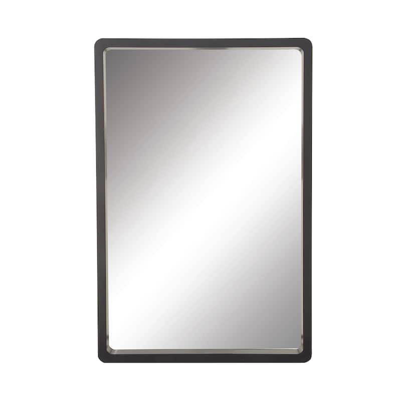 Black Wooden Minimalistic Room Wall Mirror
