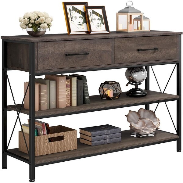 Tall narrow outlet console table
