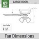preview thumbnail 9 of 18, Hunter 52" Crestfield Low Profile Ceiling Fan with 3-Light LED Light Kit and Pull Chain - Casual, Farmhouse, Rustic