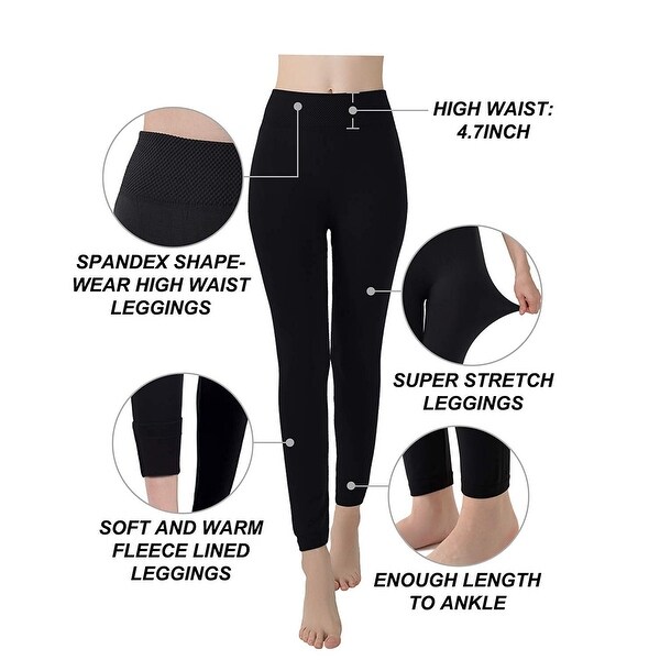 plus size high waisted fleece lined leggings
