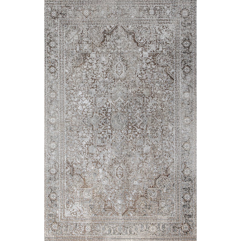 Bashian Genevas Beige Contemporary Area Rug