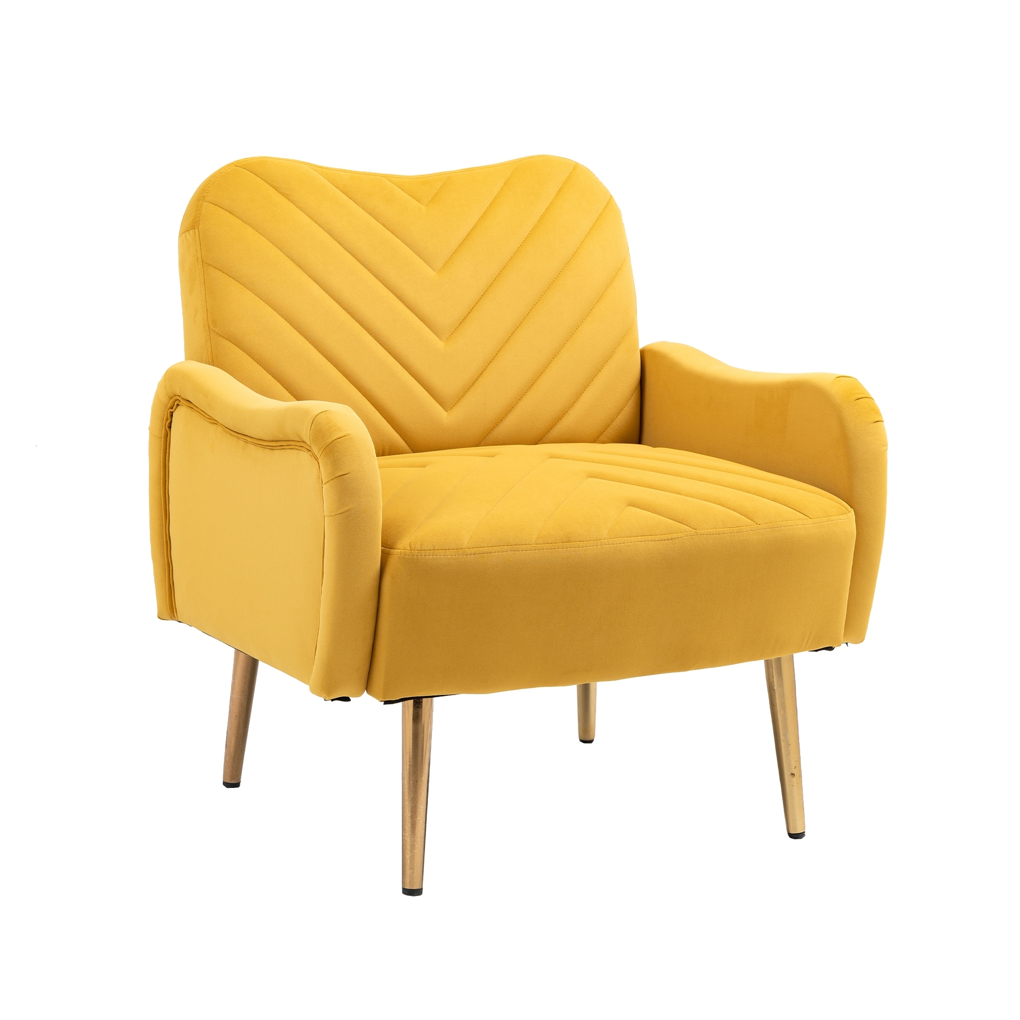 Ochre velvet sale chair
